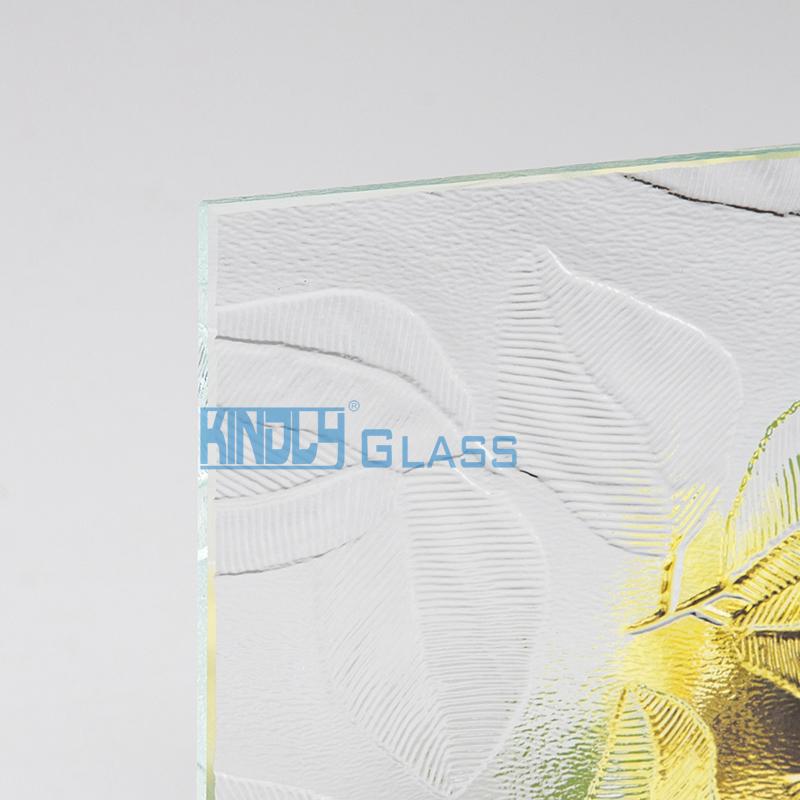 Clear Hibiscus Patterned Glass